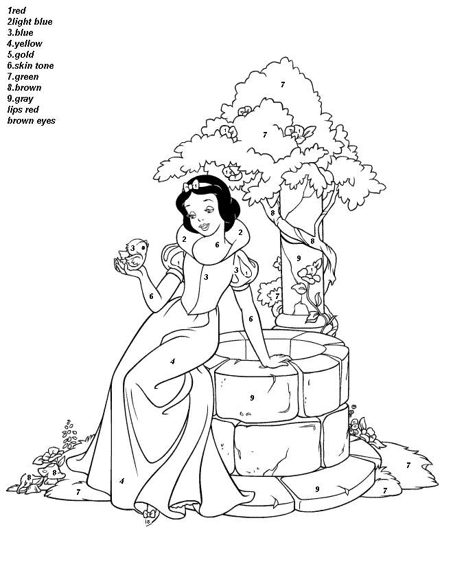 Disney Color By Numbers Coloring Pages At GetColorings Free 