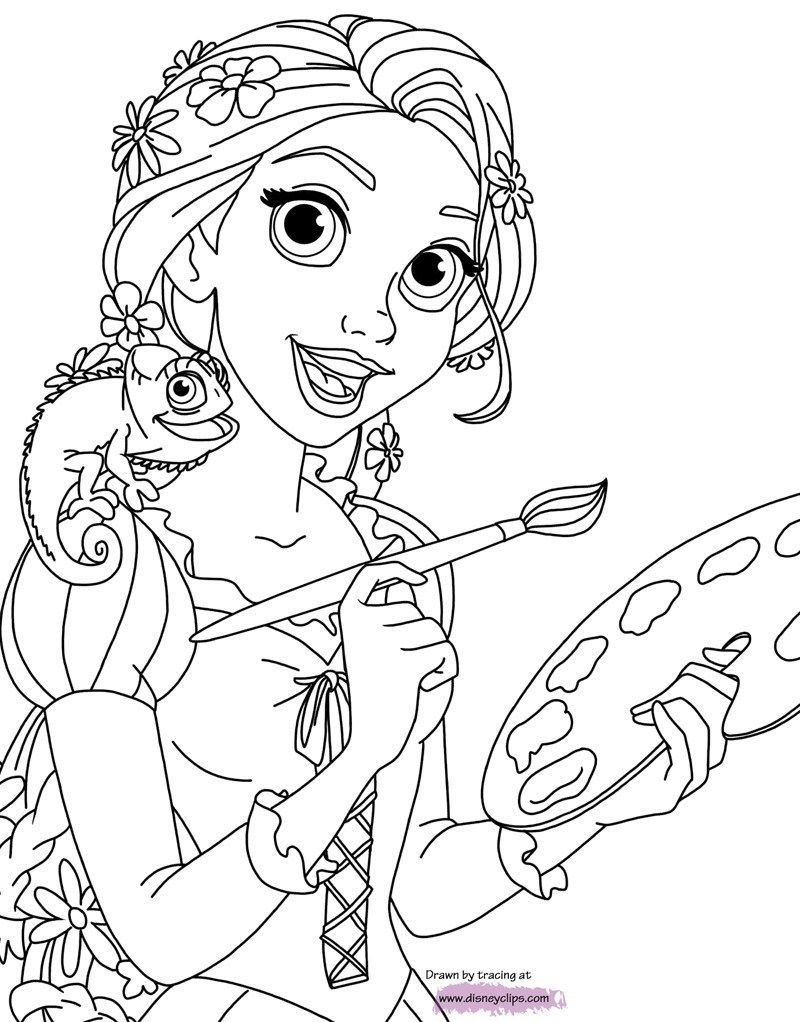 Disney Princess Rapunzel Coloring Pages