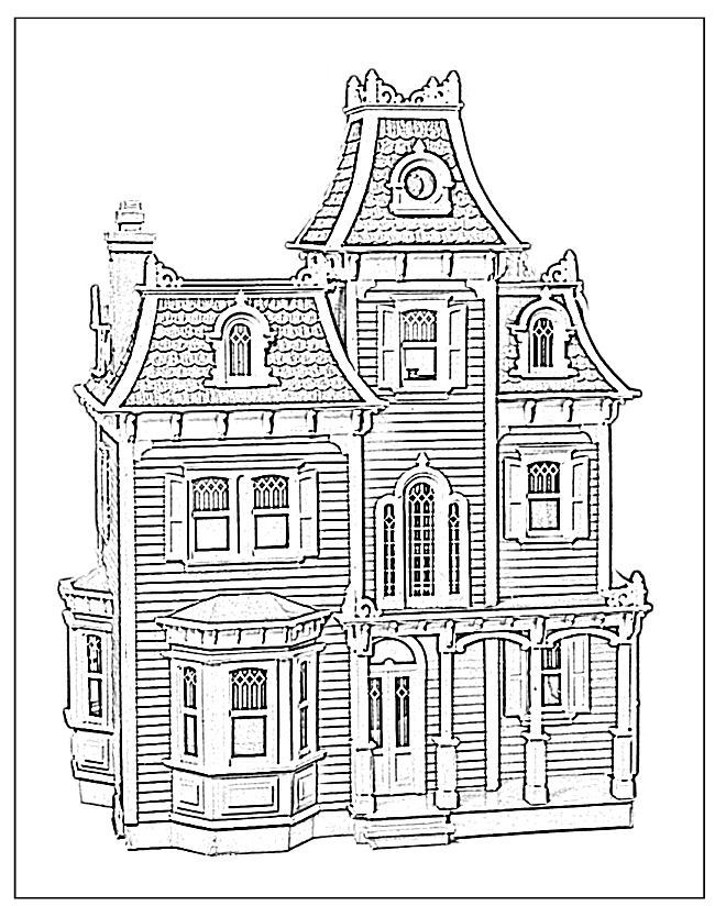 Download Or Print This Amazing Coloring Page Victorian House Coloring 