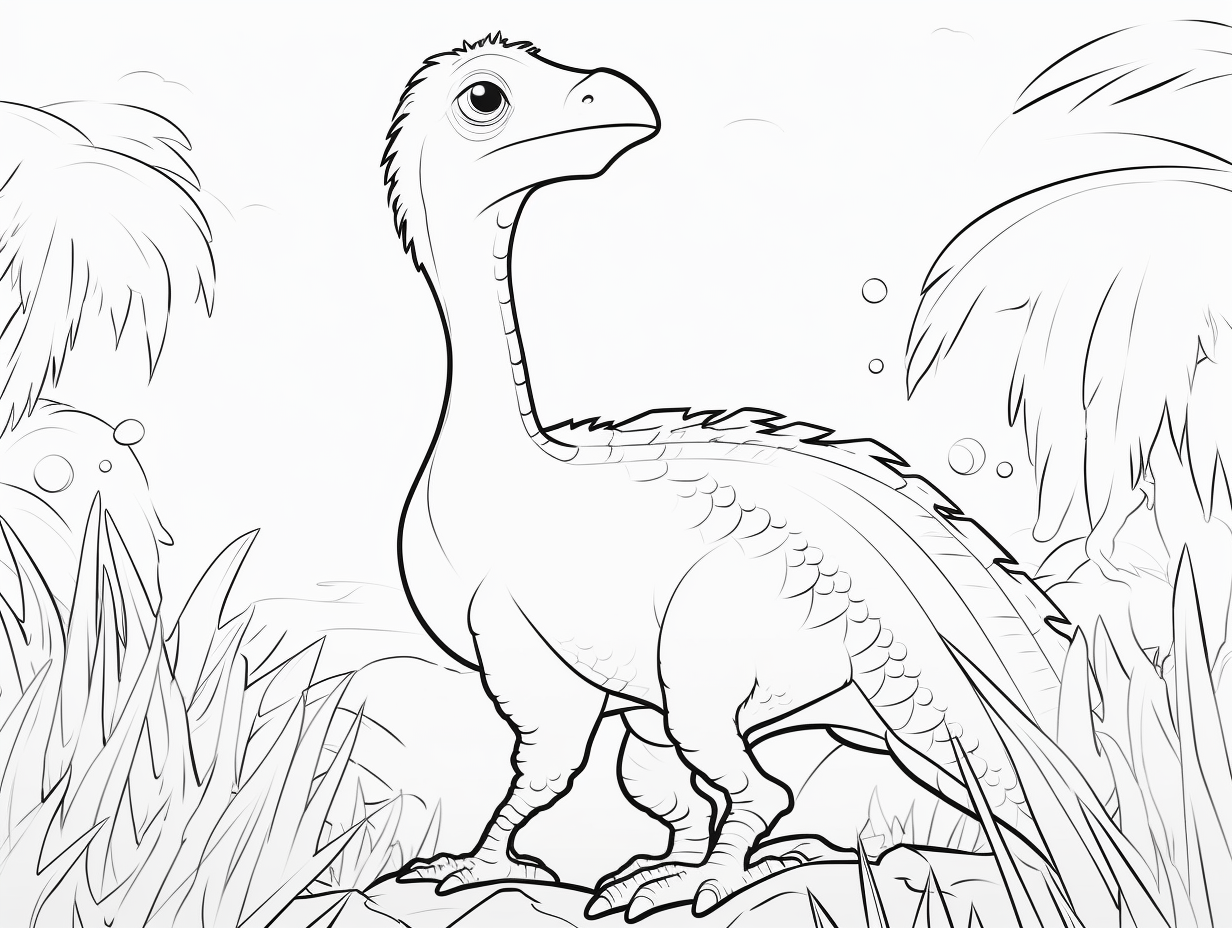 Downloadable Therizinosaurus Coloring Page Coloring Page