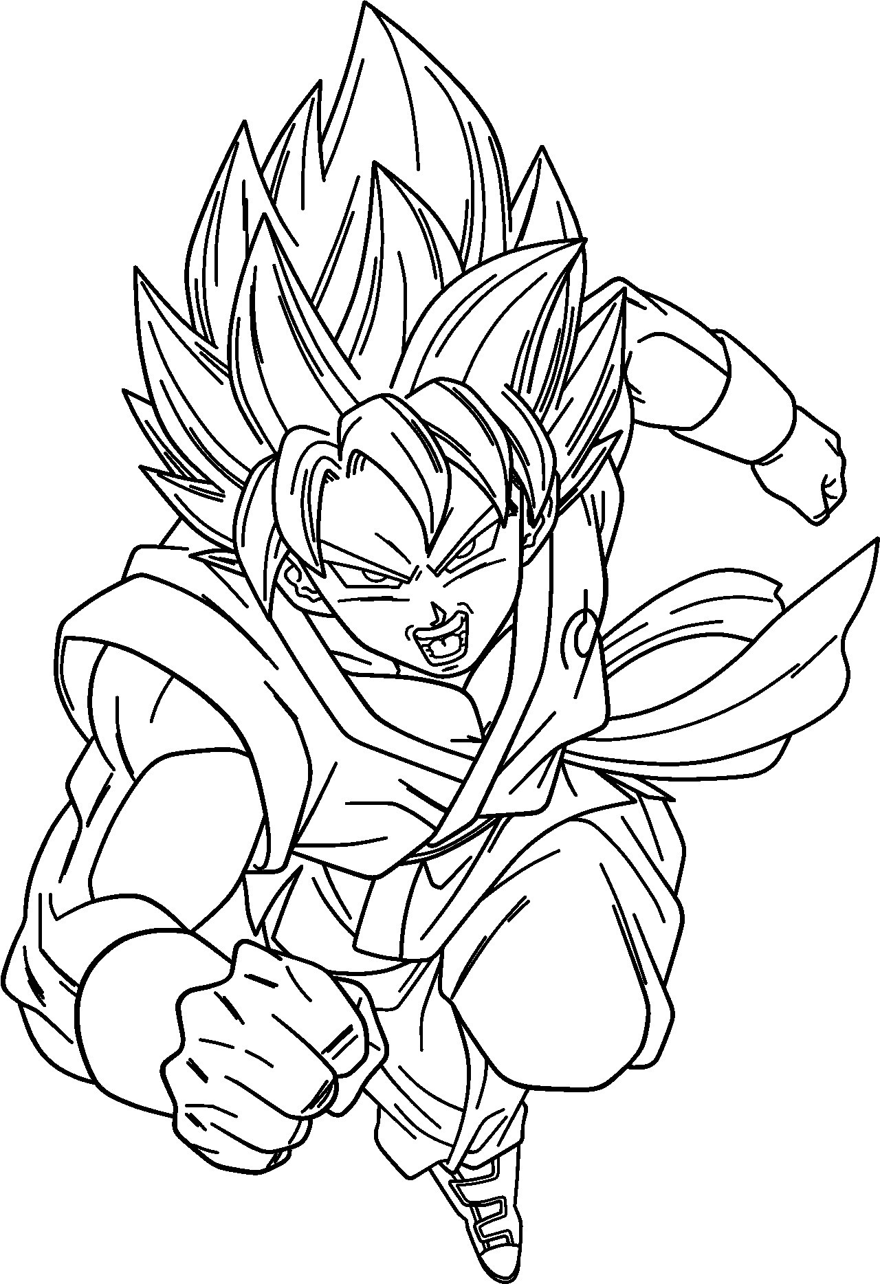 Dragon Ball Z Goku Coloring Sheets Coloring Pages