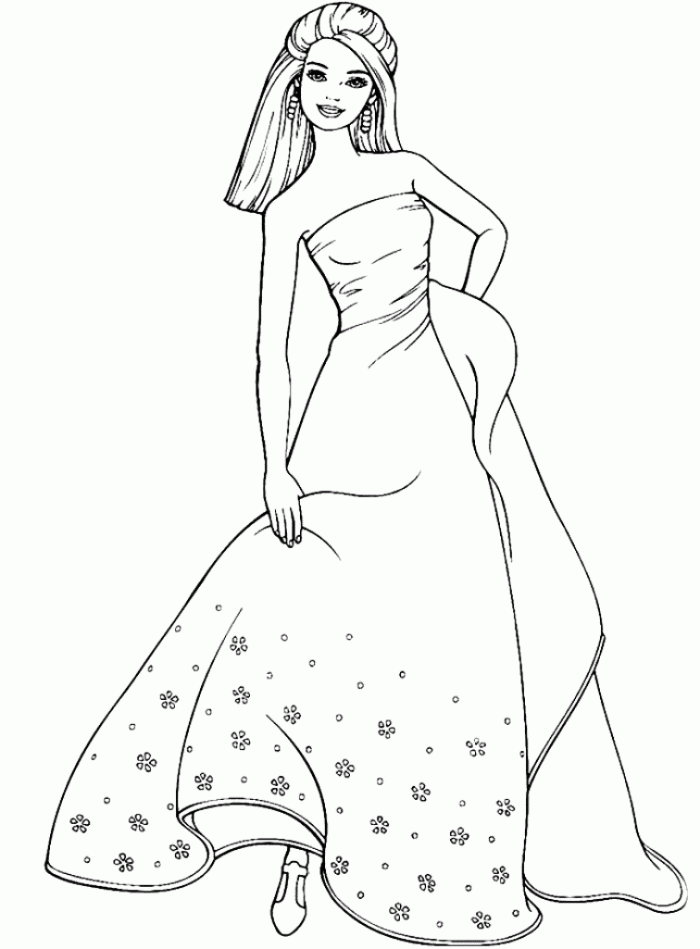 Dresses Coloring Pages Coloring Home