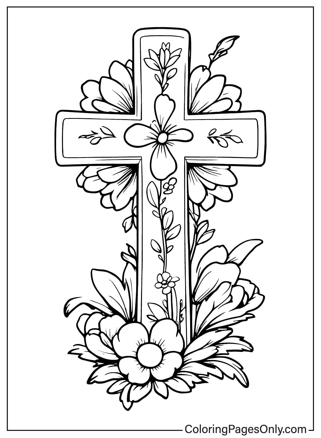 Easter Cross Free Coloring Page Free Printable Coloring Pages