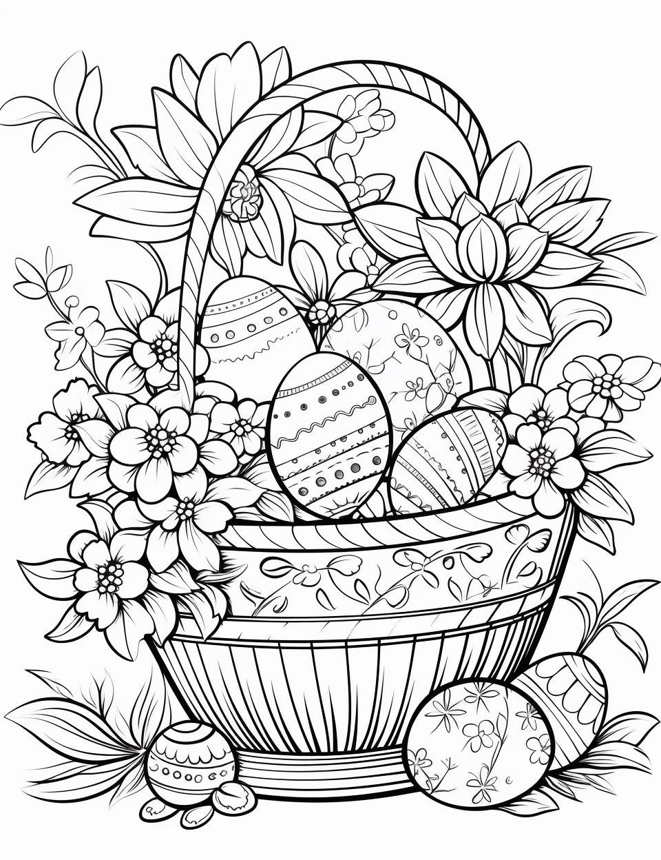 Easter Dog Coloring Page Free Printable For Kids