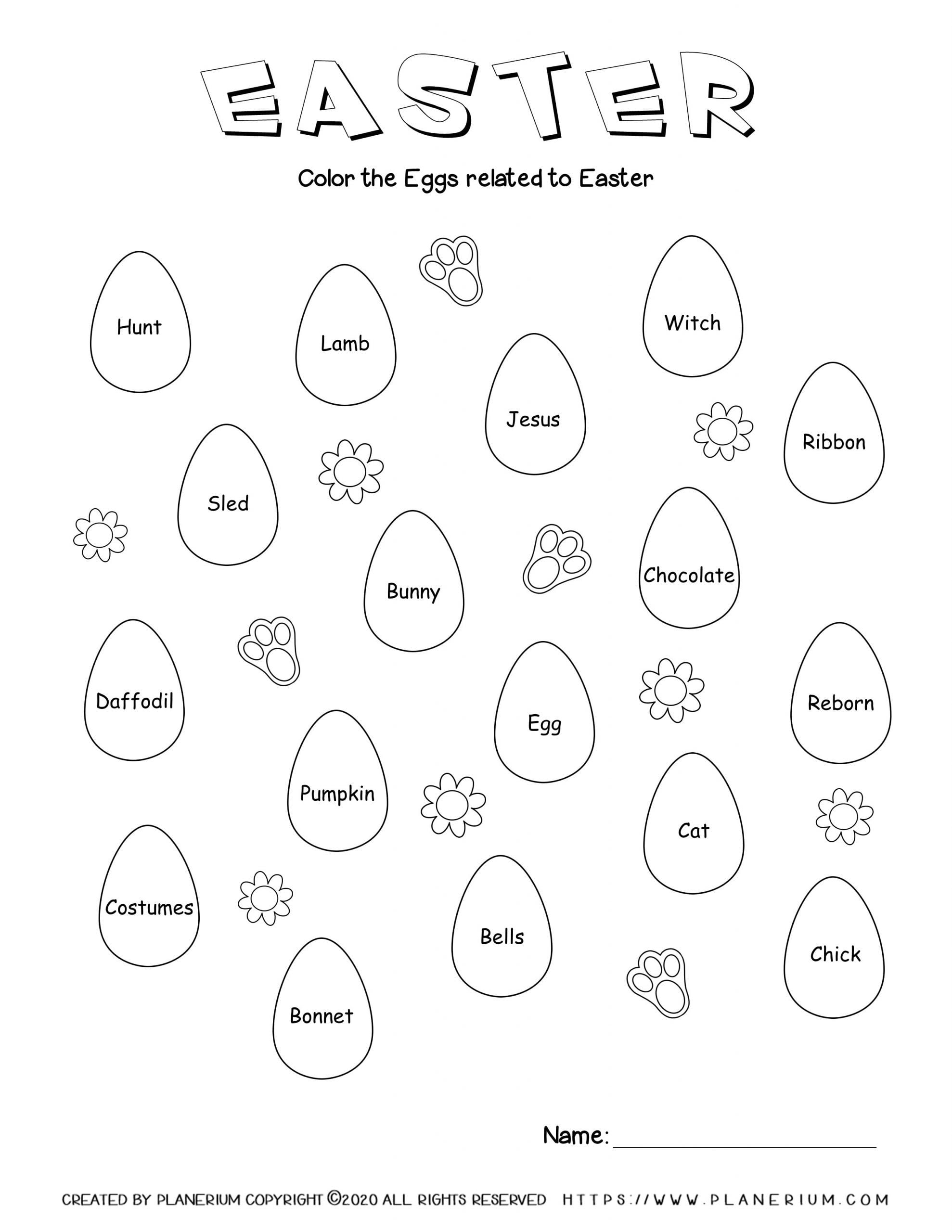 Easter Sunday Worksheets Worksheets For Kindergarten