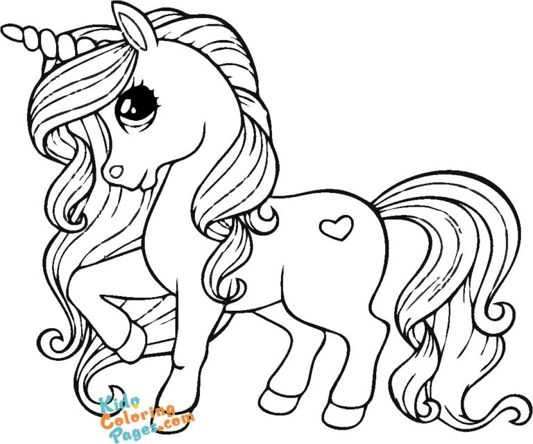 Easy Coloring Sheets Unicorn Coloring Pages