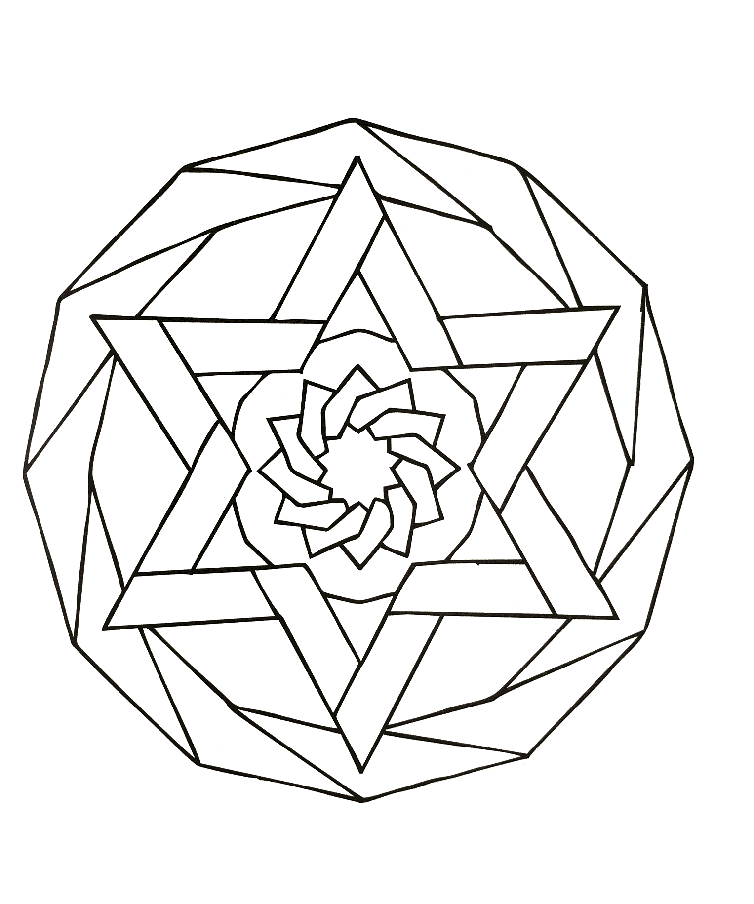 Easy Printable Mandala Coloring Pages