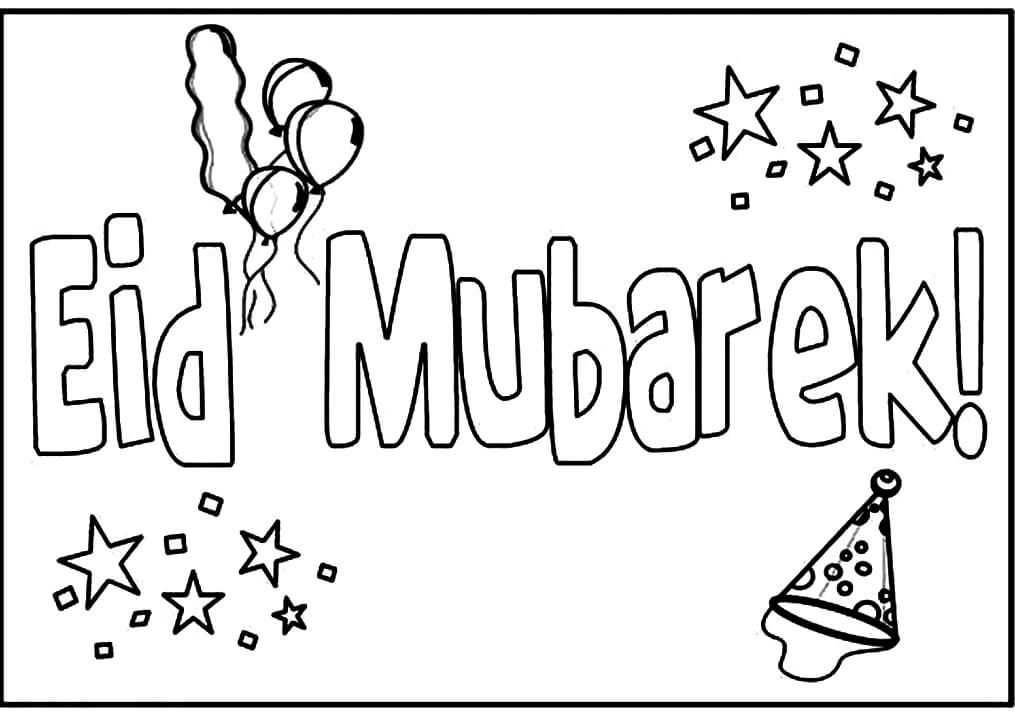 Eid Mubarak Coloring Page Free Printable Coloring Pages For Kids
