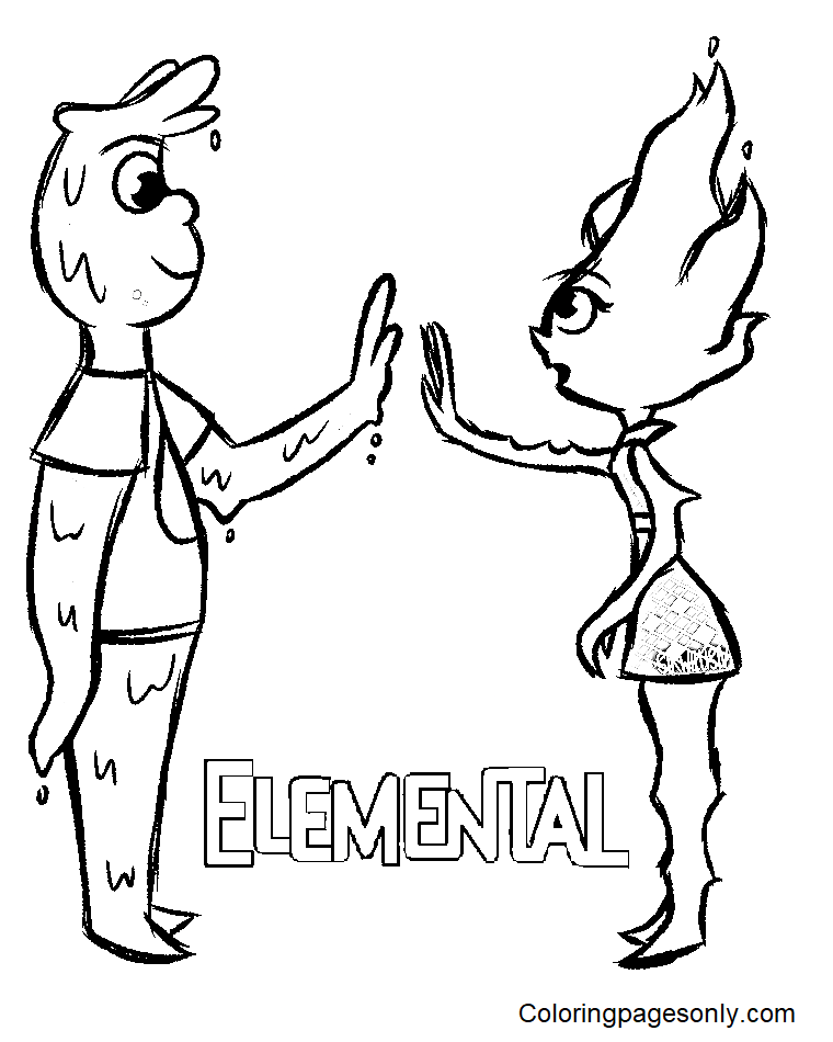 Elemental Coloring Pages Coloring Home