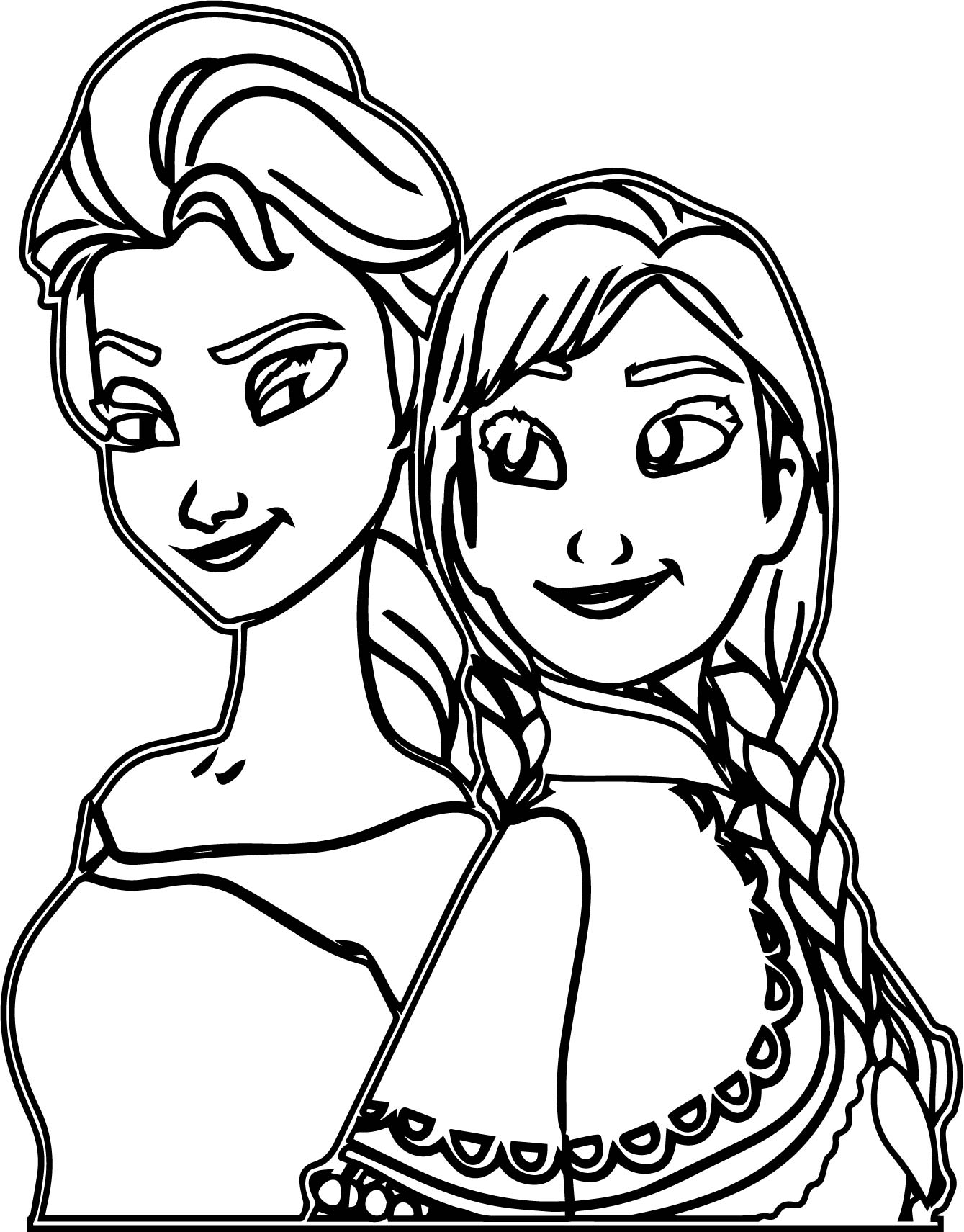 Elsa And Anna Forever Coloring Page Wecoloringpage
