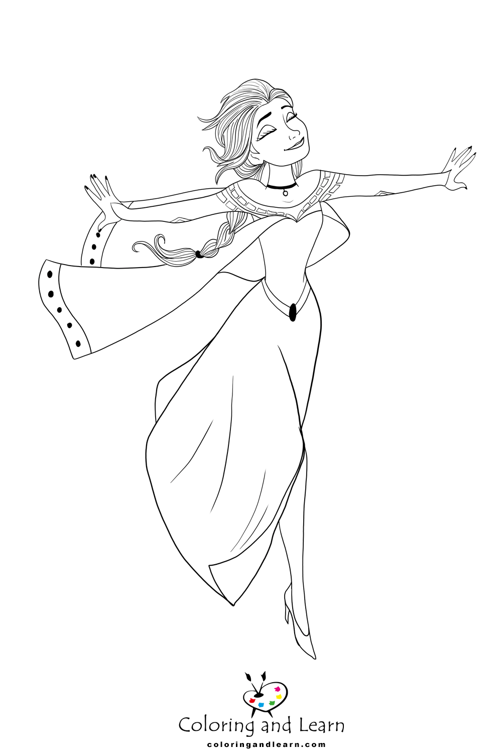 Elsa Coloring Pages 2023 Coloring And Learn