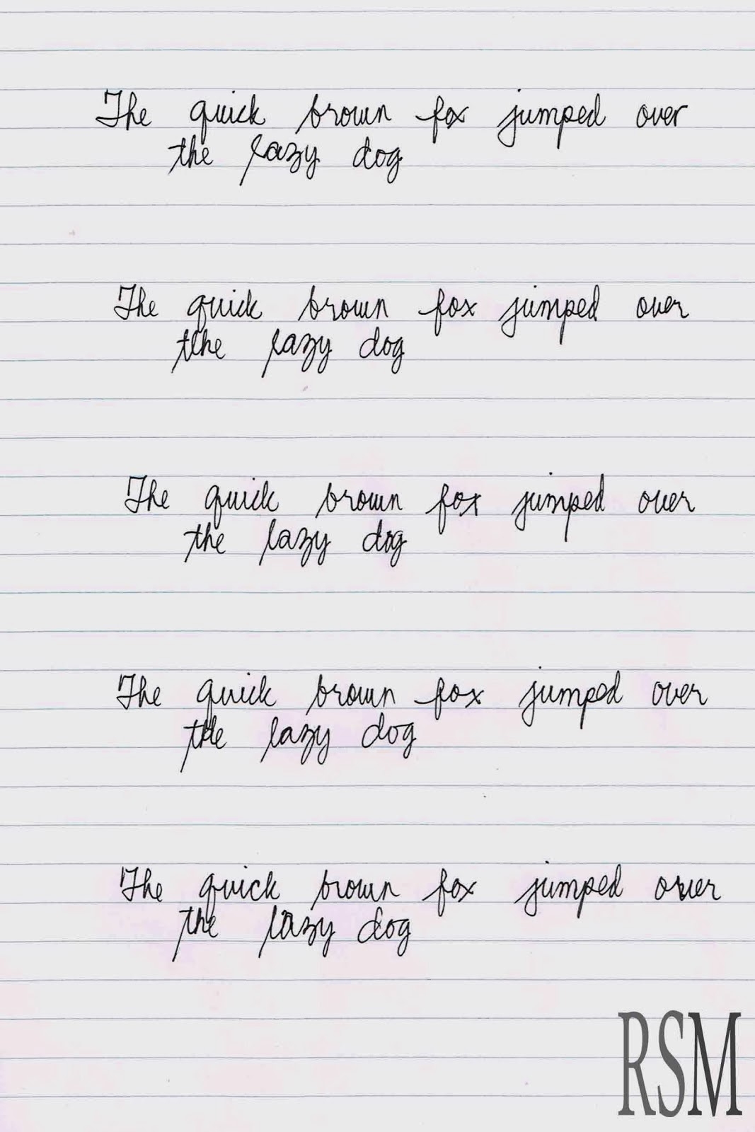 English Handwriting Practice Hand Writing