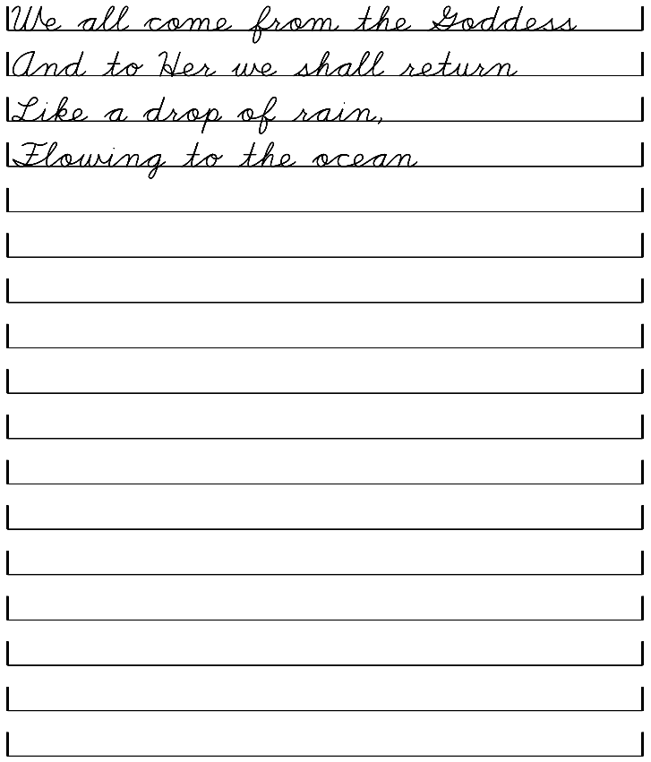 English Handwriting Practice Sheets