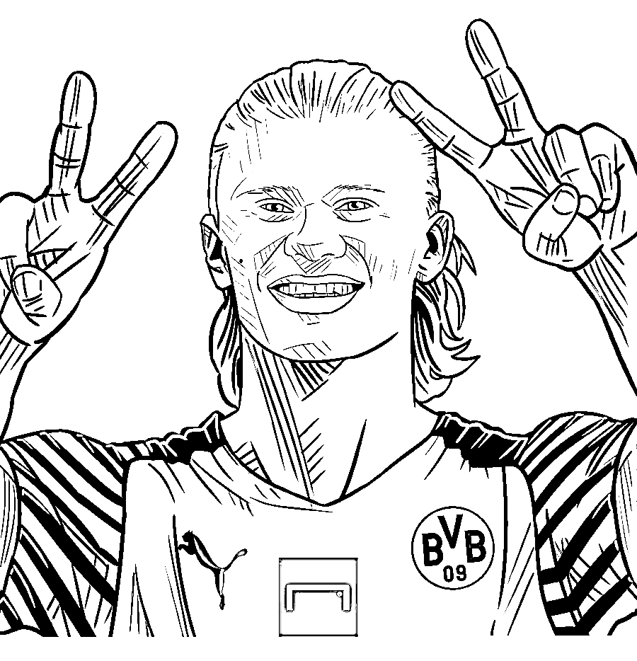 Erling Haaland Coloring Pages Coloring Games Online