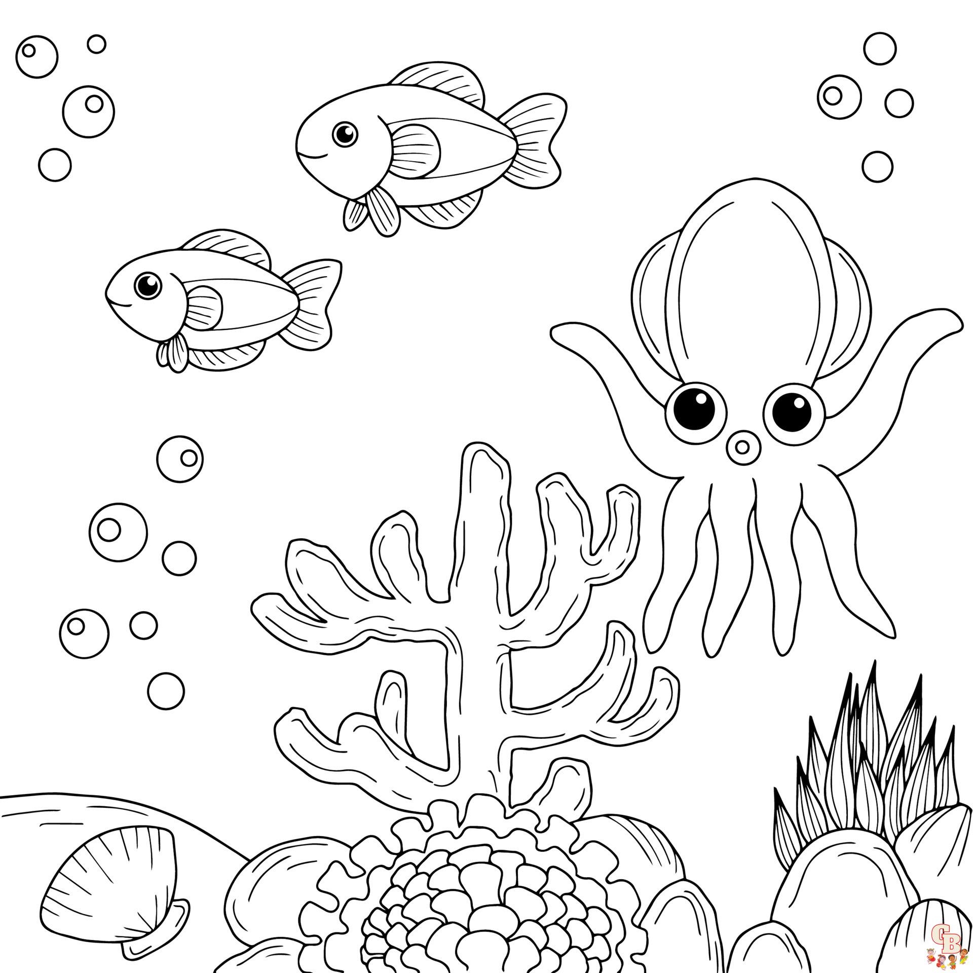 Explore The Fascinating With Under Sea Coloring Pages