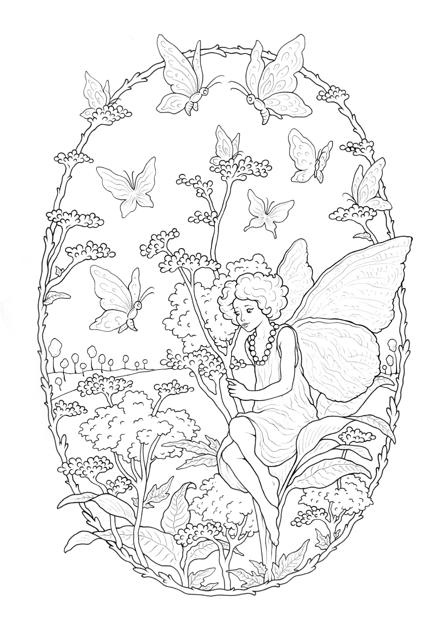 Fairy Coloring Page For Children Fairy Coloring Pages For Kids