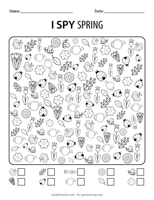 Fall I SPY Worksheets For Preschoolers Our Family Code Worksheets