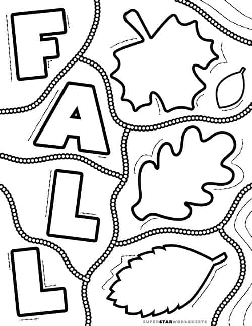 Fall Leaves Coloring Pages For Kindergarten Infoupdate