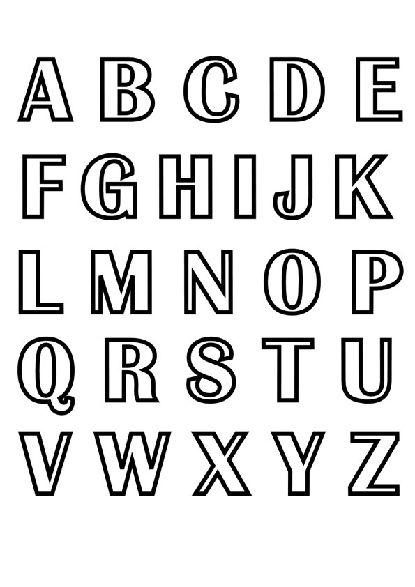 Fancy Alphabet Letters Coloring Pages
