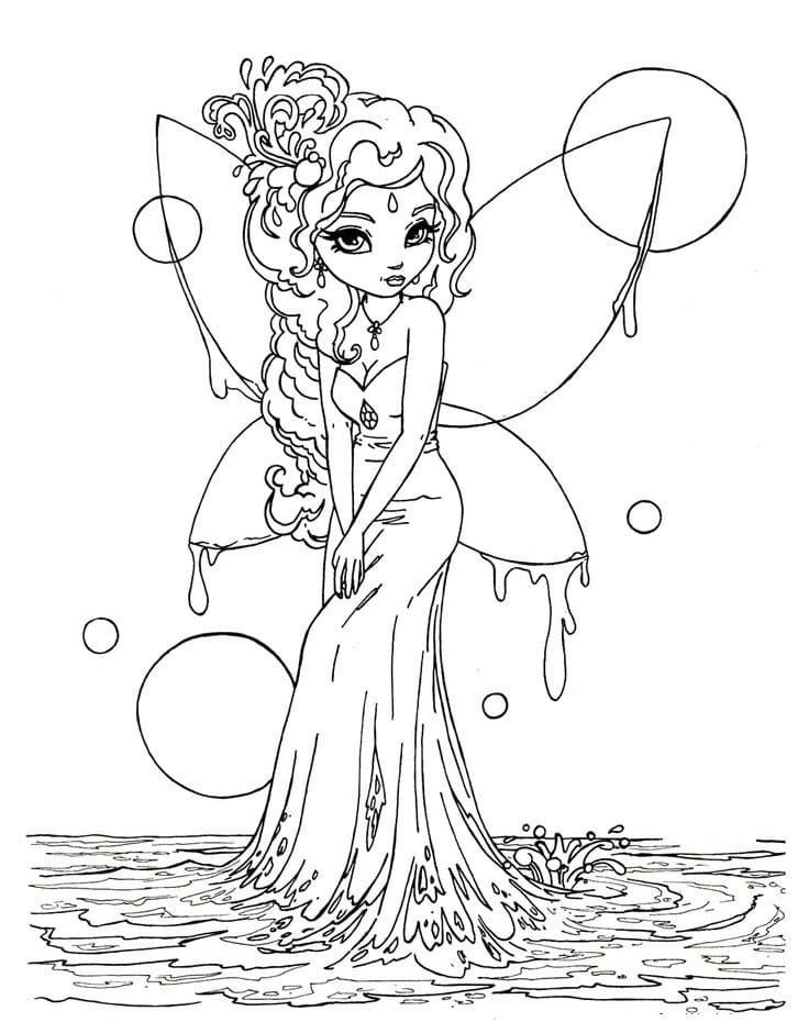 Fantasy Fairy Coloring Page Free Printable Coloring Pages For Kids