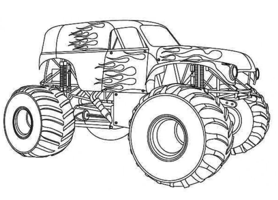 Flame Monster Truck