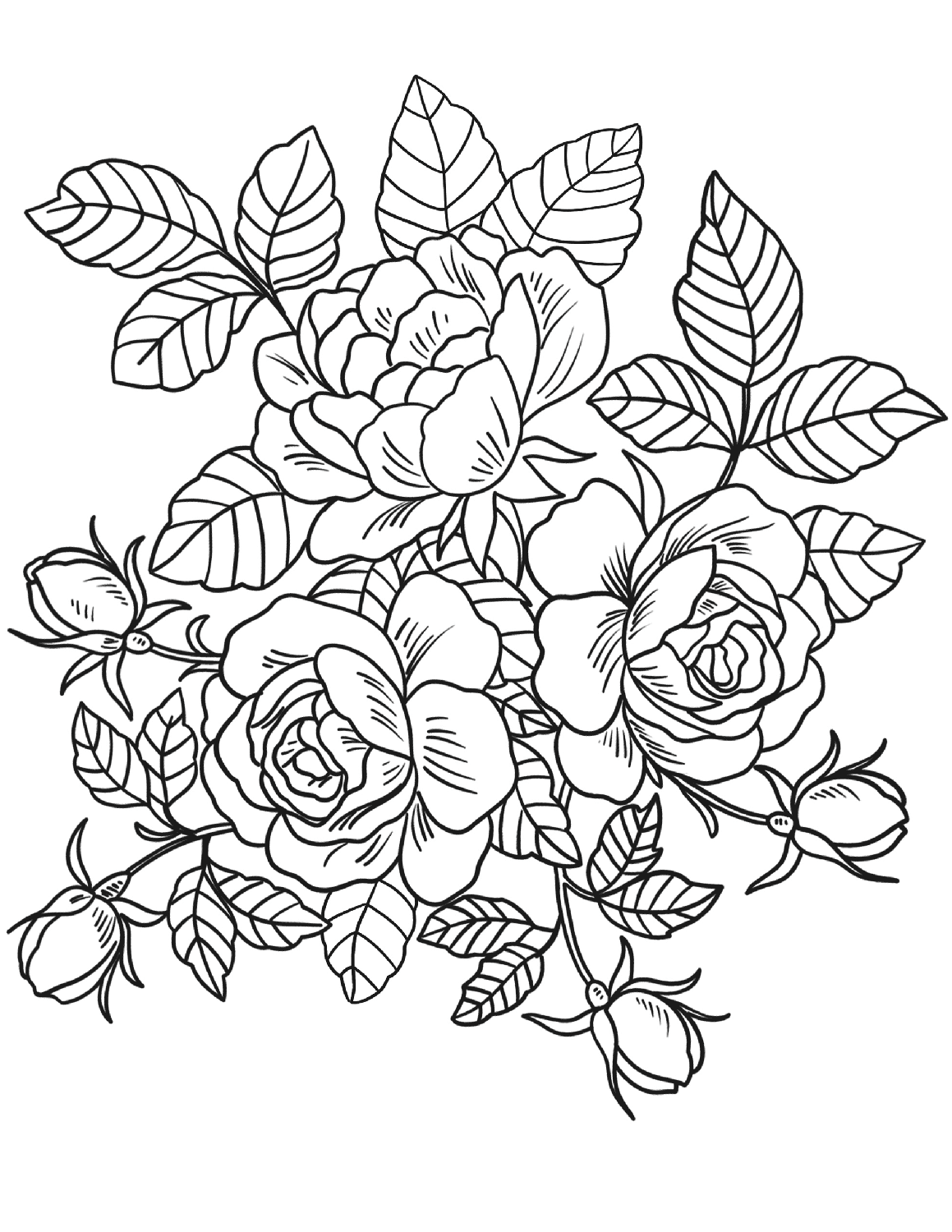 Floral Coloring Pages For Adults Very Detailed Flowers Coloring Pages 
