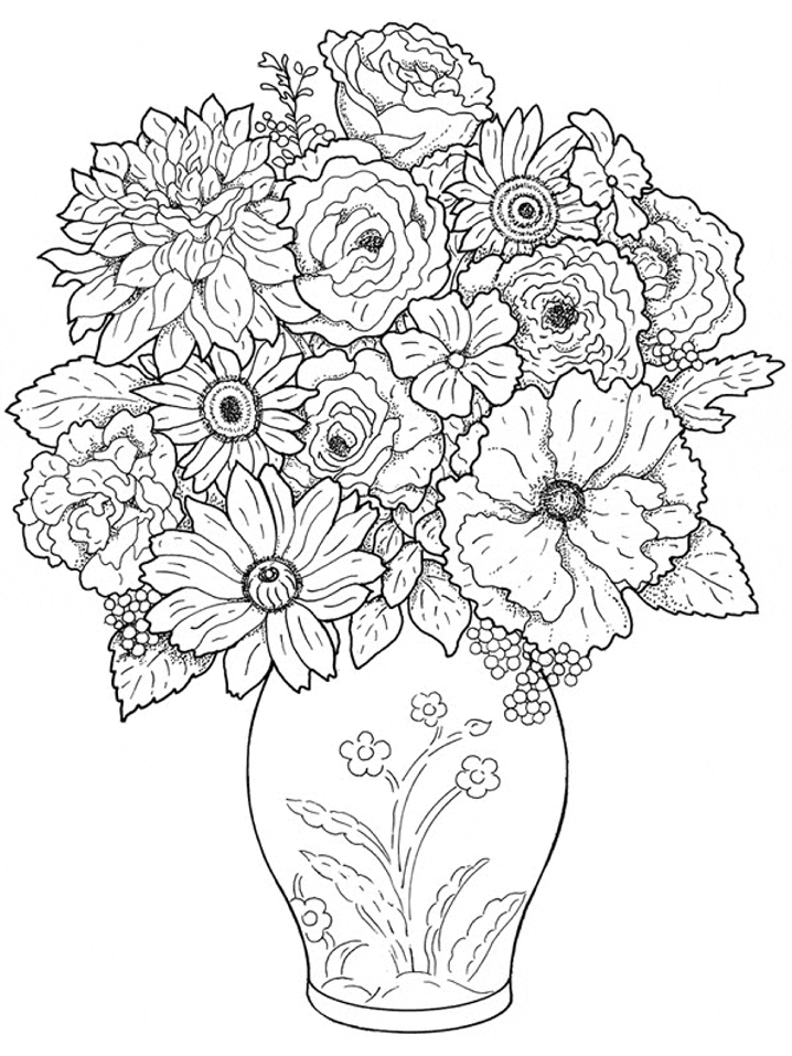 Flowers 24 Coloring Pages Coloring Page Book