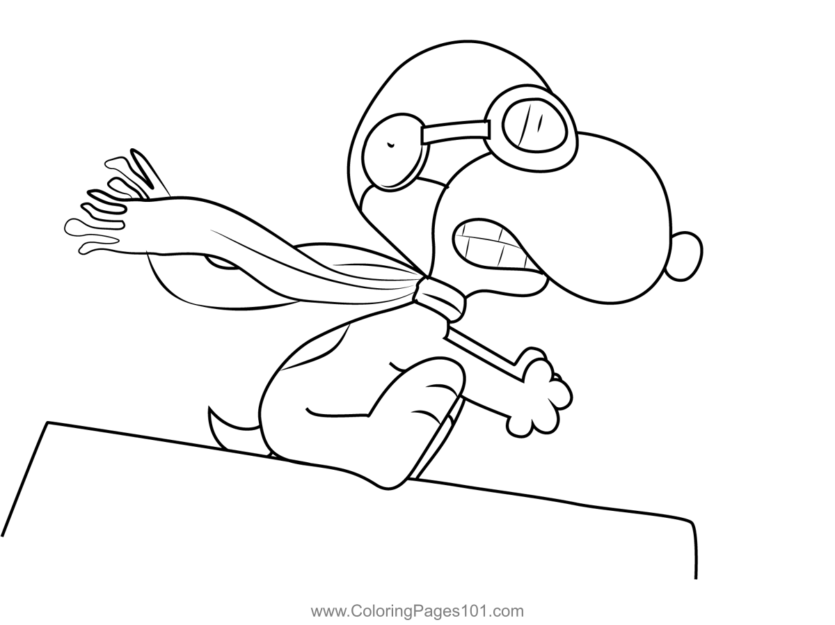 Flyer Snoopy Coloring Page For Kids Free Snoopy Printable Coloring 