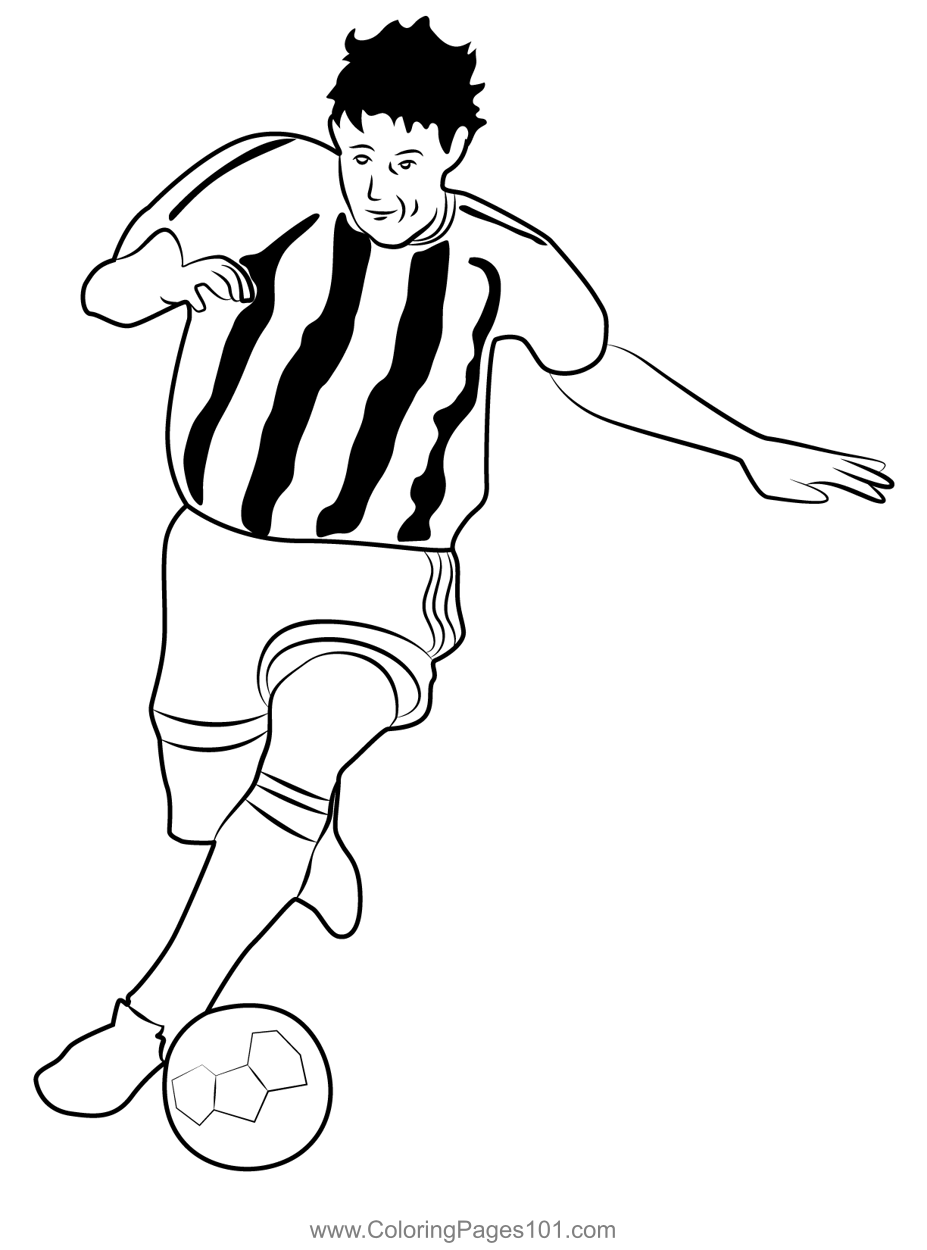 Football Player Coloring Page For Kids Free Football Printable 