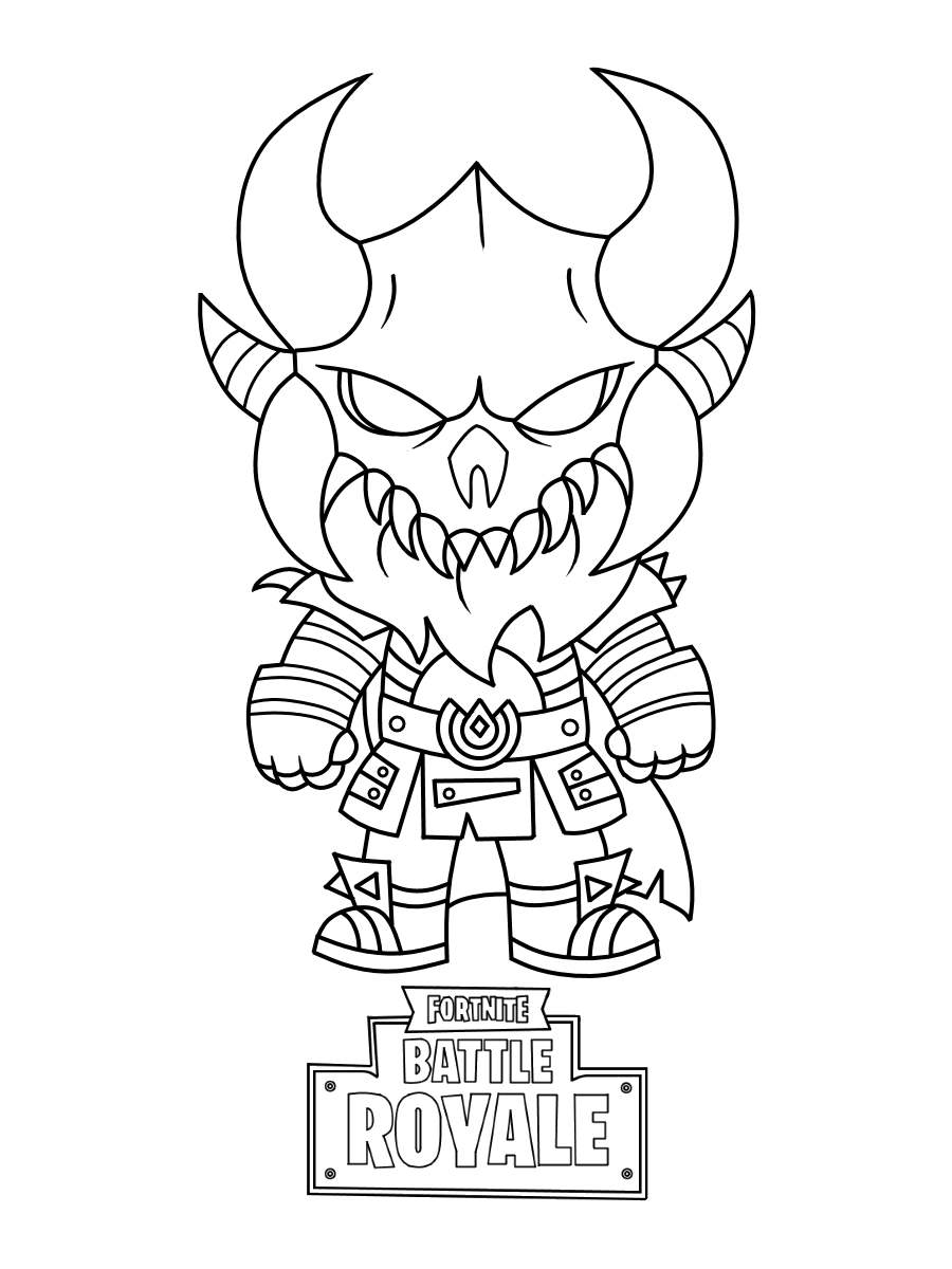 Fortnite Skin Coloring Pages Mini Cute The Dark Free Printable 