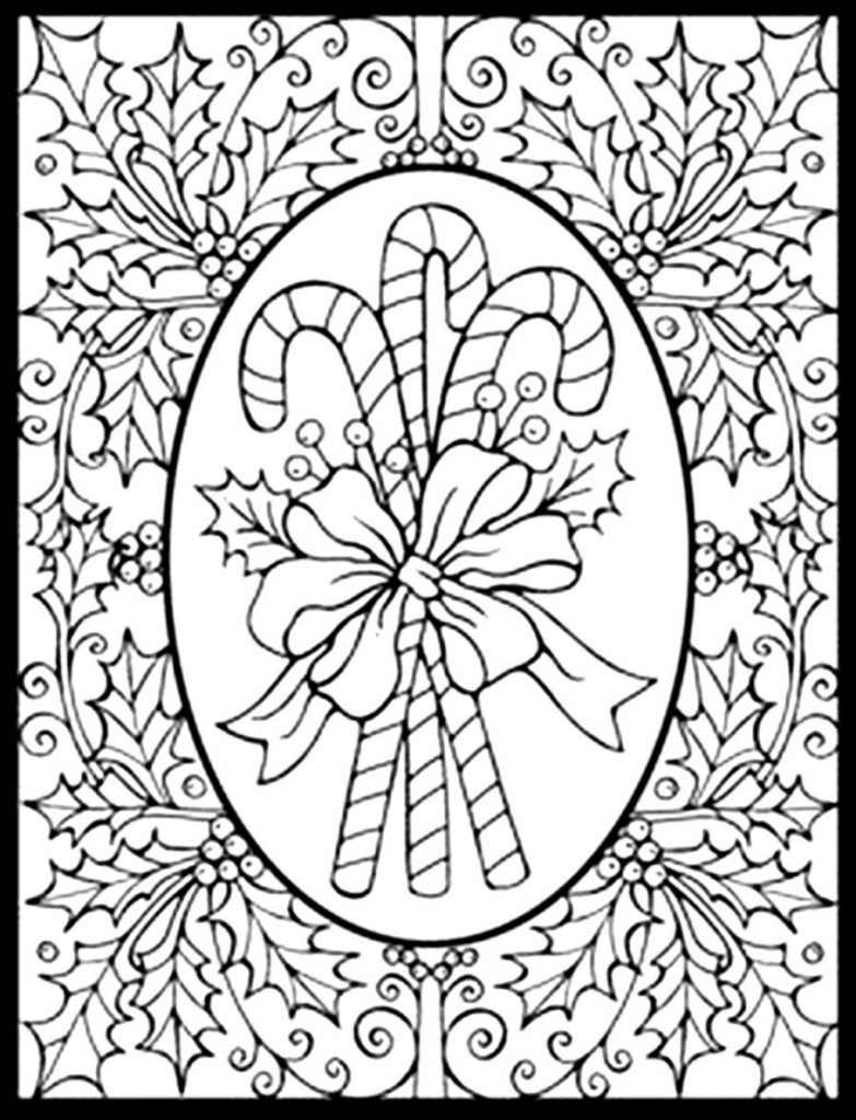 Free Detailed Christmas Candy Cane Coloring Pages Free Printable 