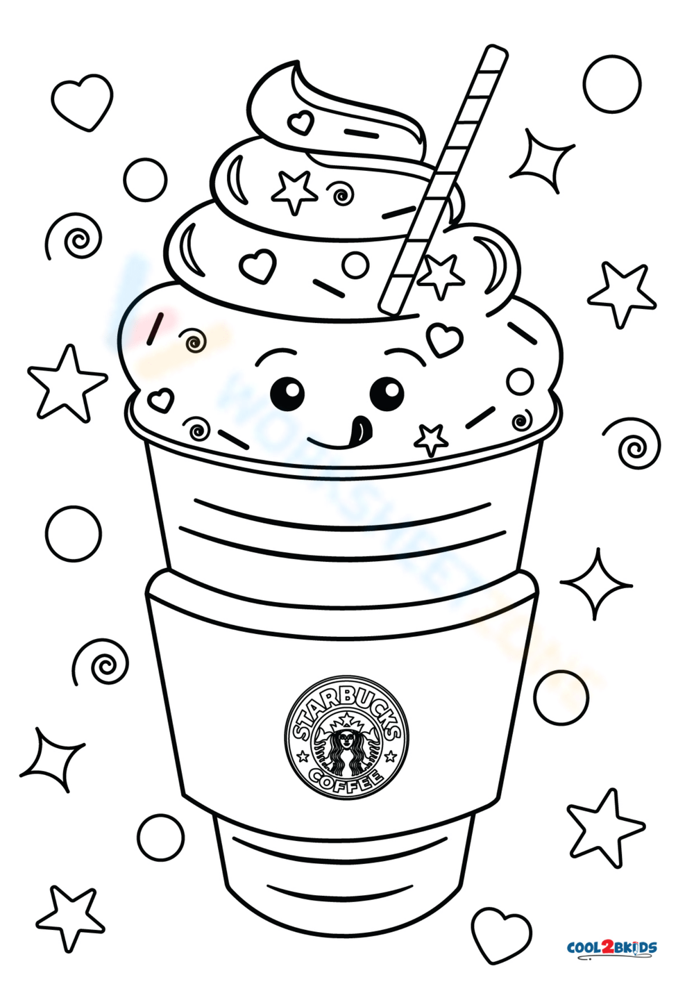 Free Interactive Printable Starbucks Coloring Pages