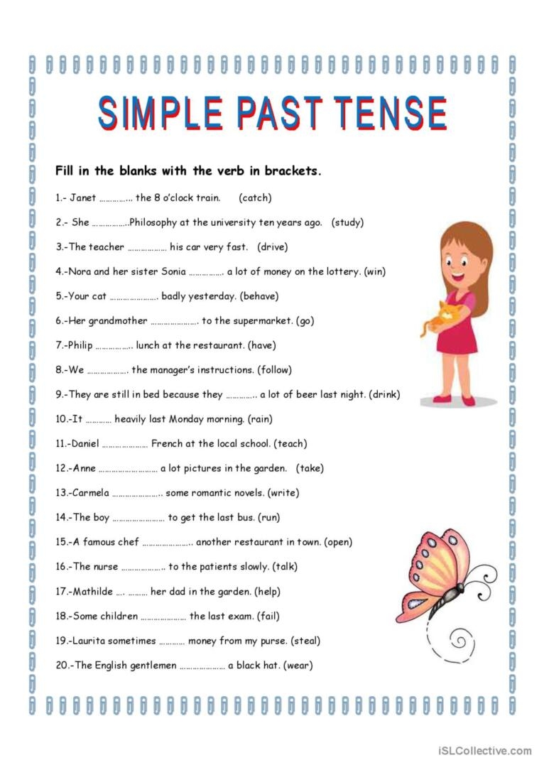 Free Past Tense Worksheet Download Free Past Tense Worksheet Png 