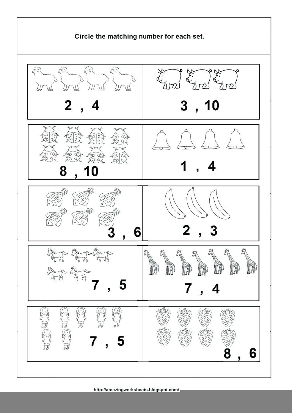Free Preschool Worksheets Age 3 4 About Numbers Preschool Worksheets