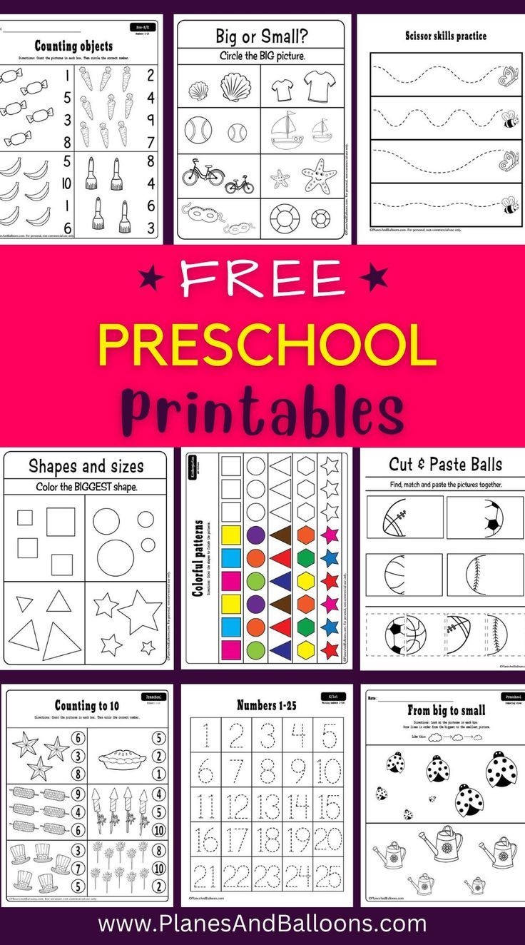 Free Preschool Worksheets Pdf Artofit
