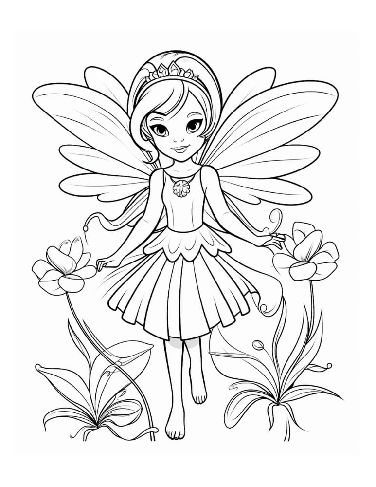 Free Printable Fairy Coloring Pages