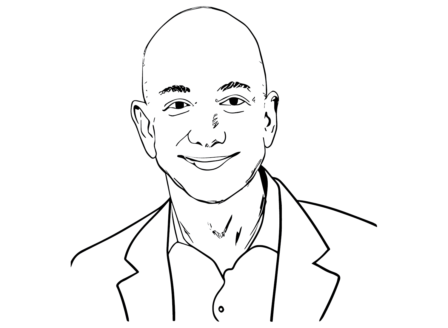 Free Printable Jeff Bezos Coloring Online Free