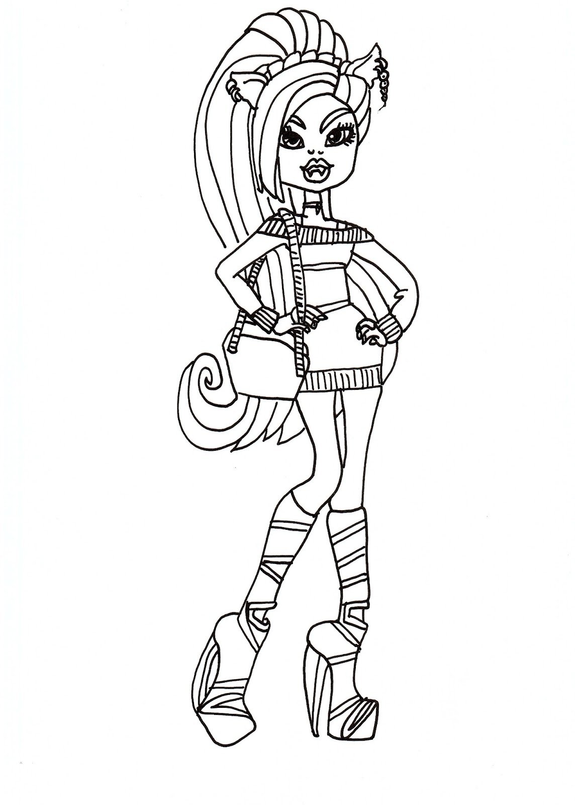 Free Printable Monster High Coloring Pages September 2012