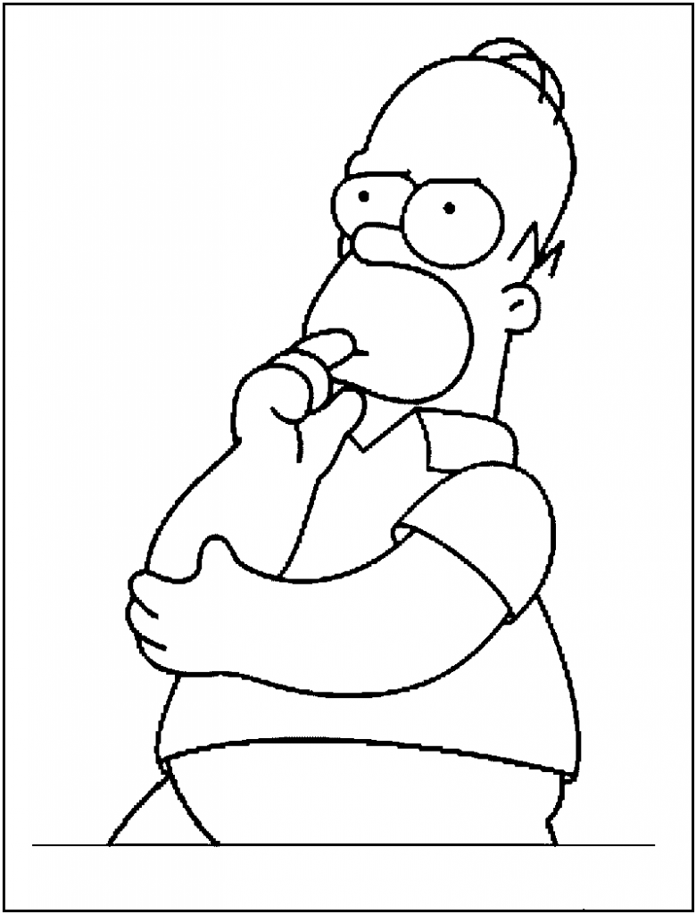 Free Printable Simpsons Coloring Pages For Kids