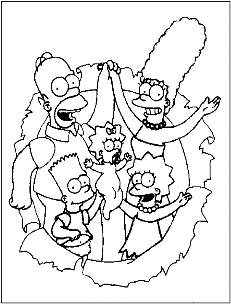 Free Printable Simpsons Coloring Pages For Kids