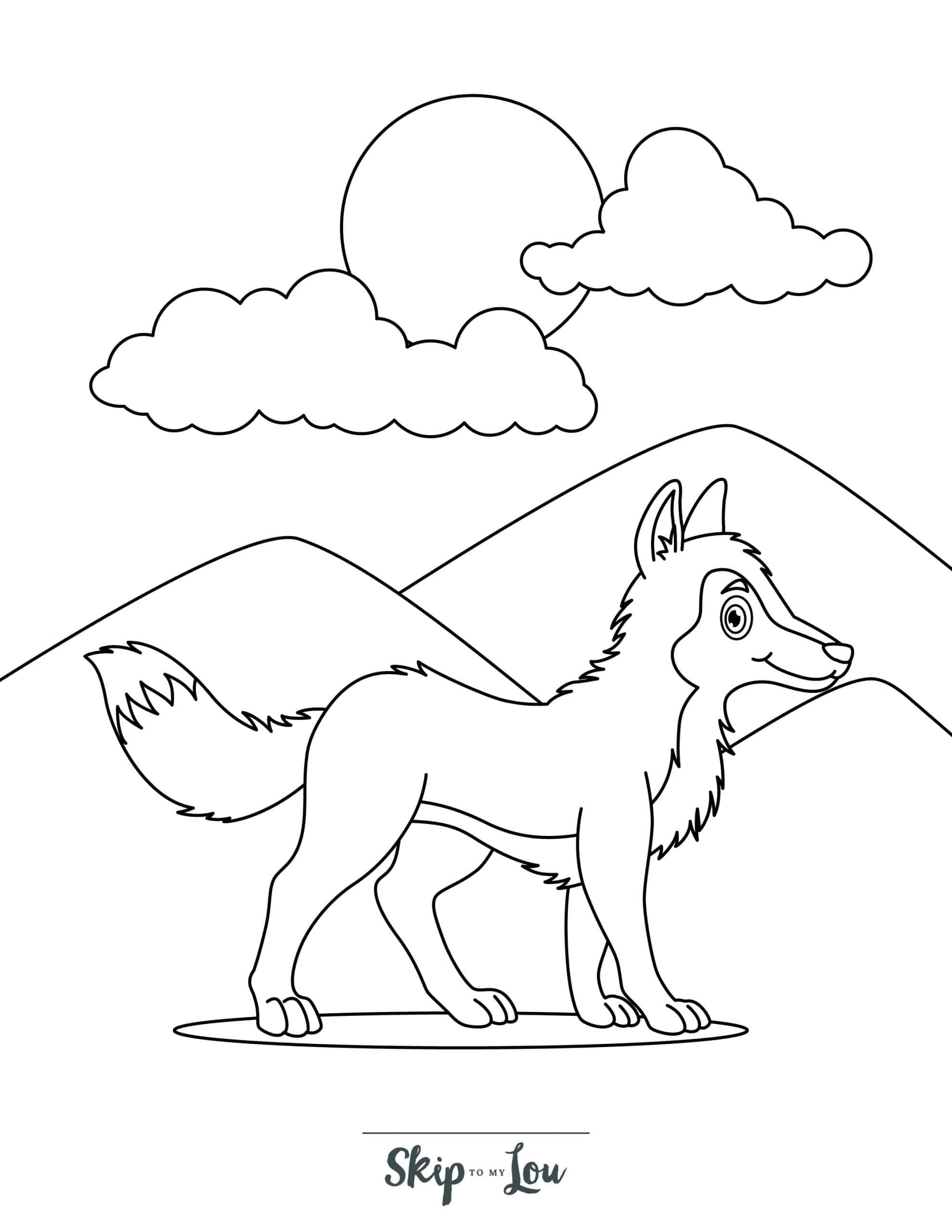 Free Printable Wolf Coloring Pages For Kids And Adults