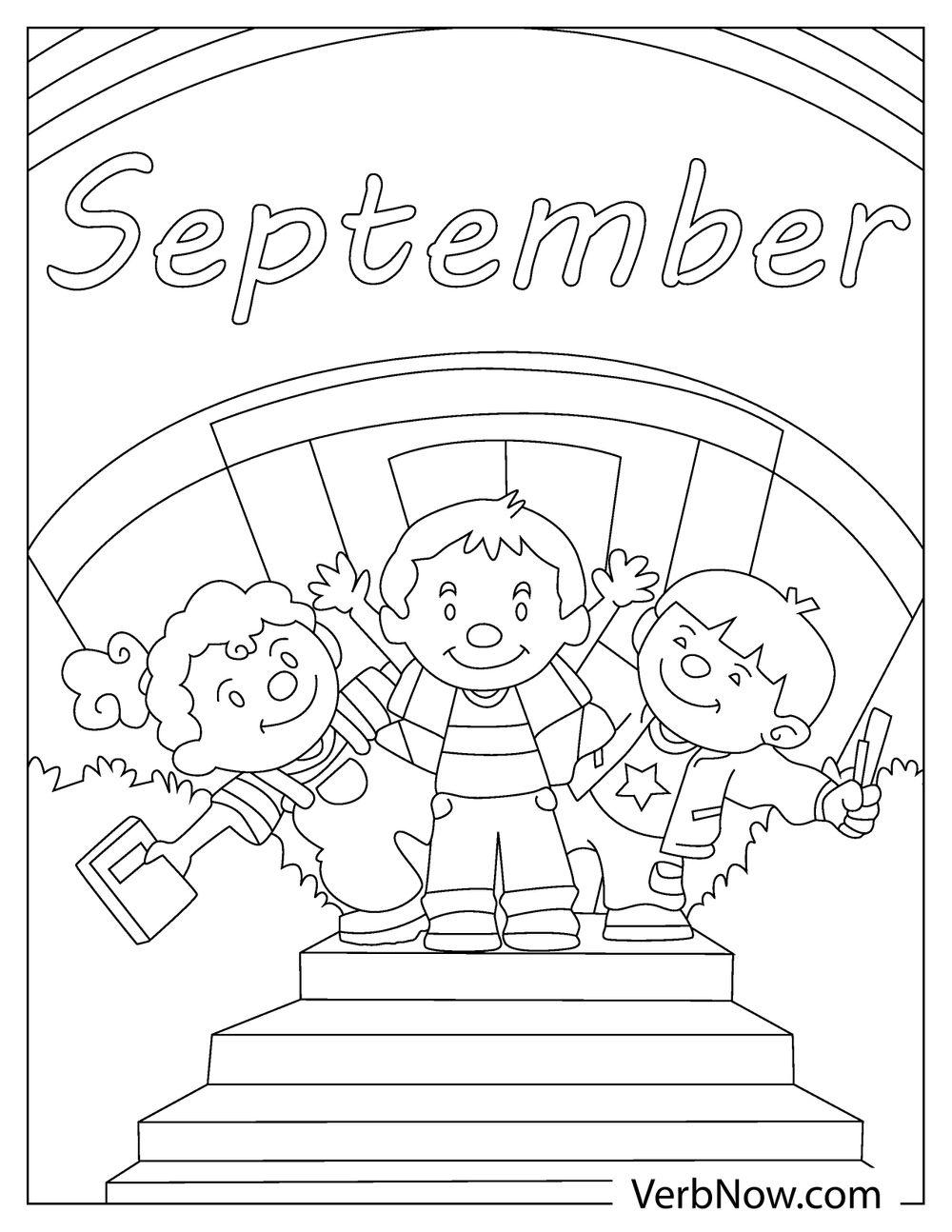 Free SEPTEMBER Coloring Pages Book For Download Printable PDF VerbNow