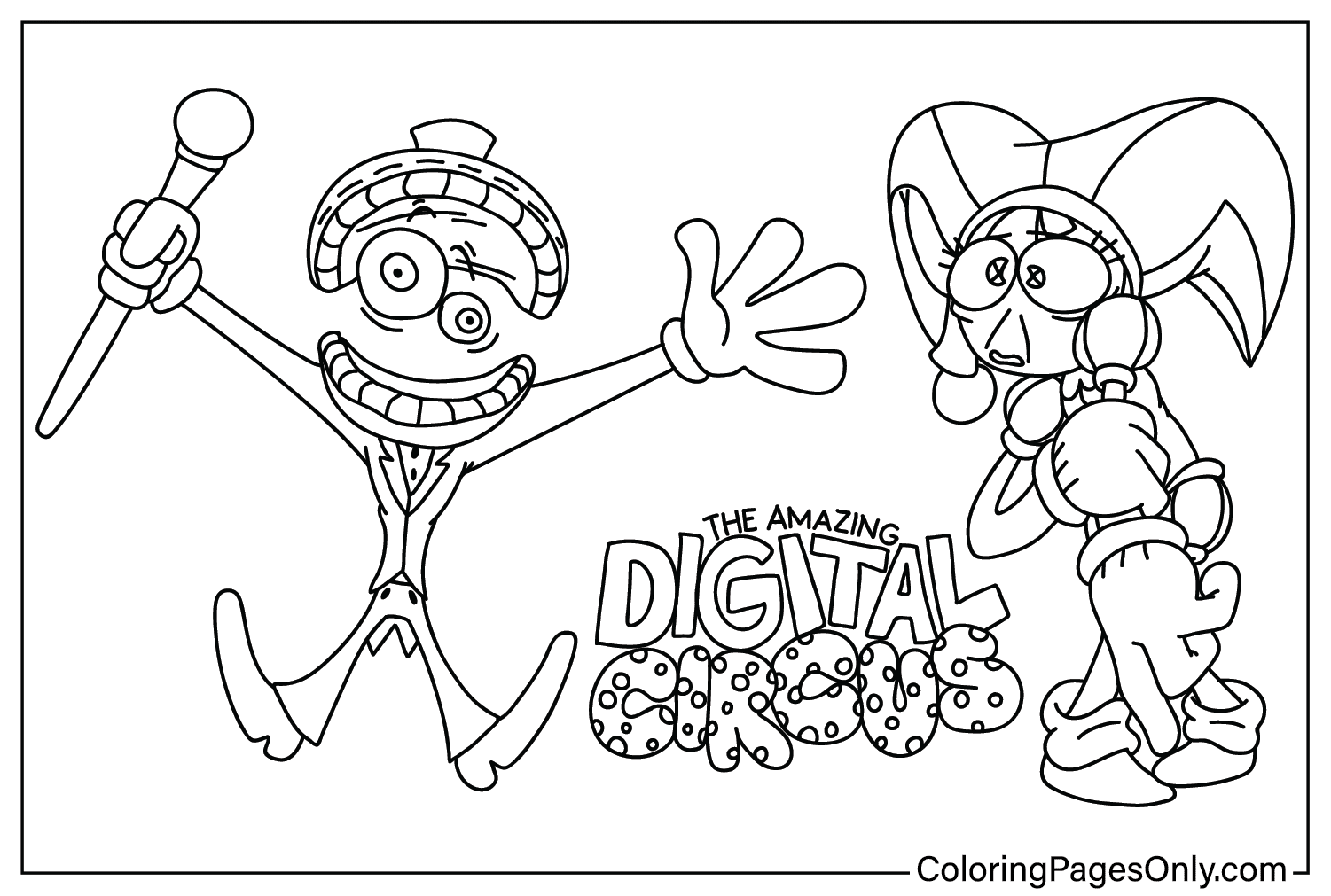 Free The Amazing Digital Circus Coloring Page Free Printable Coloring 