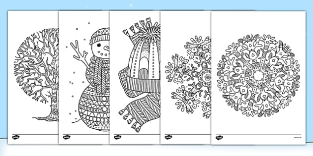 FREE Winter Colouring Sheets Mindfulness Health And Wellbeing