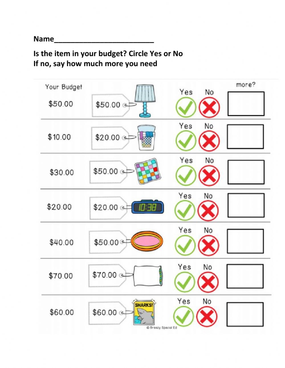 Fun Budgeting Worksheets Budgeting Worksheets