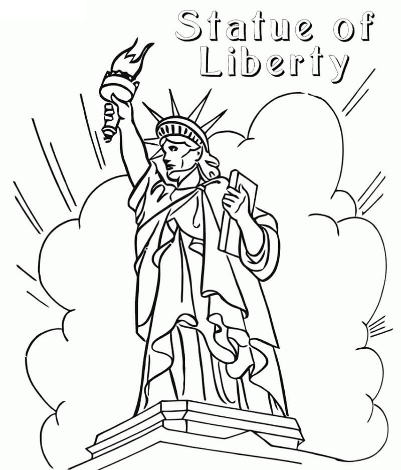 Funny Statue Of Liberty Coloring Page Free Printable Coloring Pages 