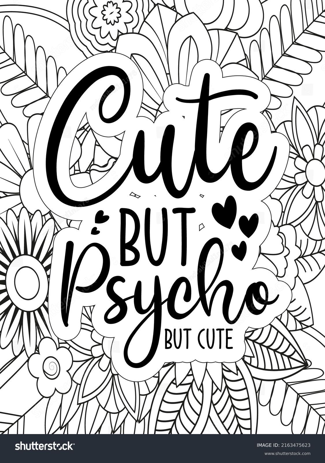 Funnyquotes Coloring Pages Coloring Page Adults Stock Vector Royalty 