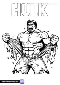 Furious Hulk To Print Coloring Page Free Printable Coloring Pages