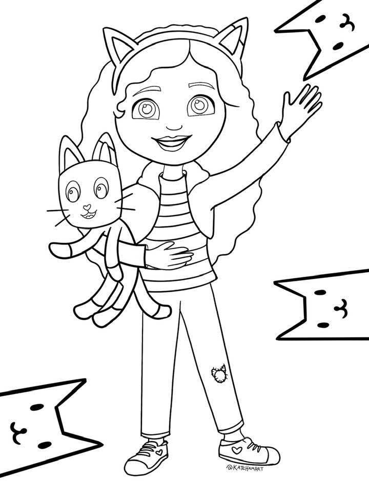 Gabby 39 s Dollhouse Coloring Pages Coloring Home