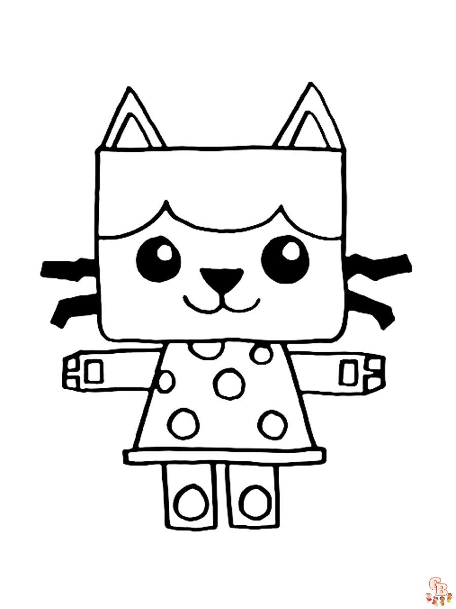 Gabby Dollhouse Coloring Pages Free Easy For Kids